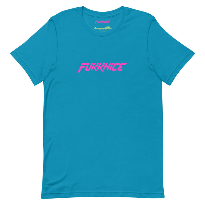 T-paita FUKKNICE -logo tekstillä | Sininen