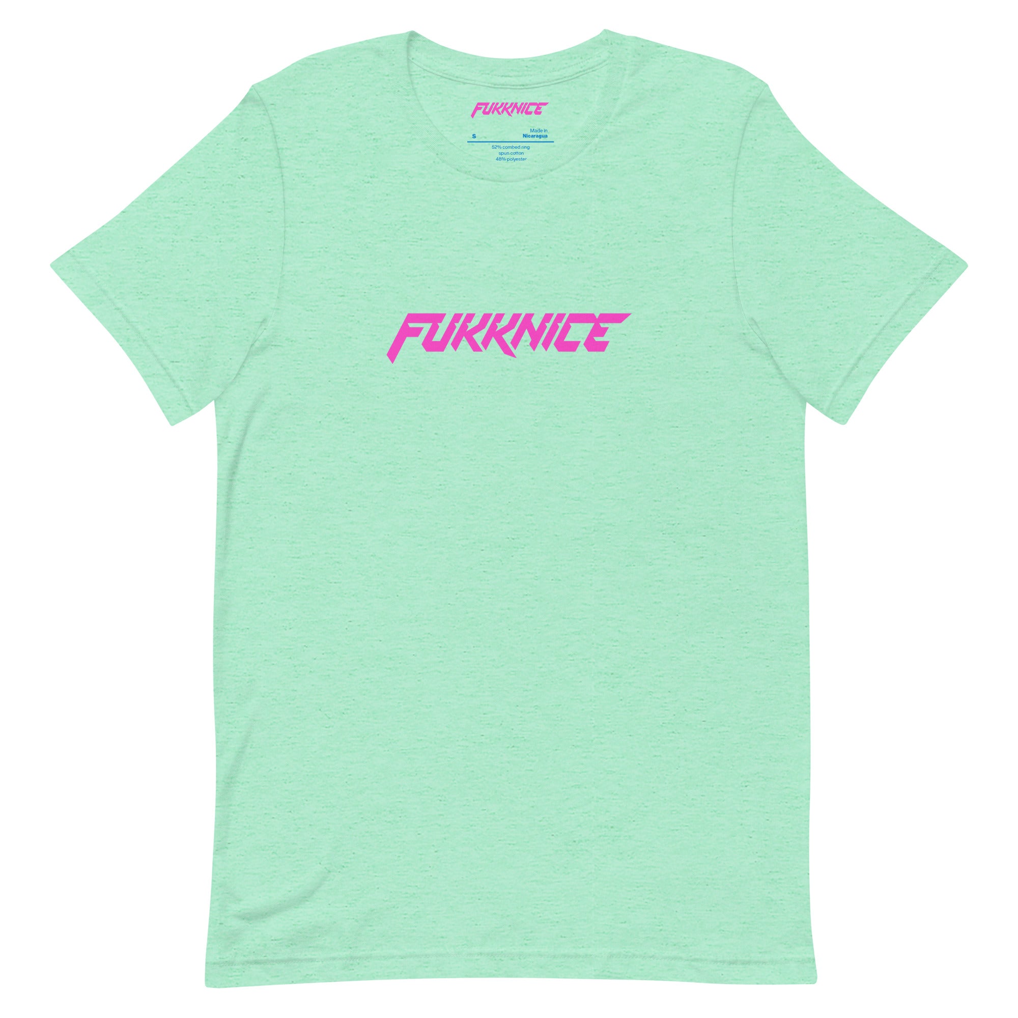 T-paita FUKKNICE -logo tekstillä | Vihreä