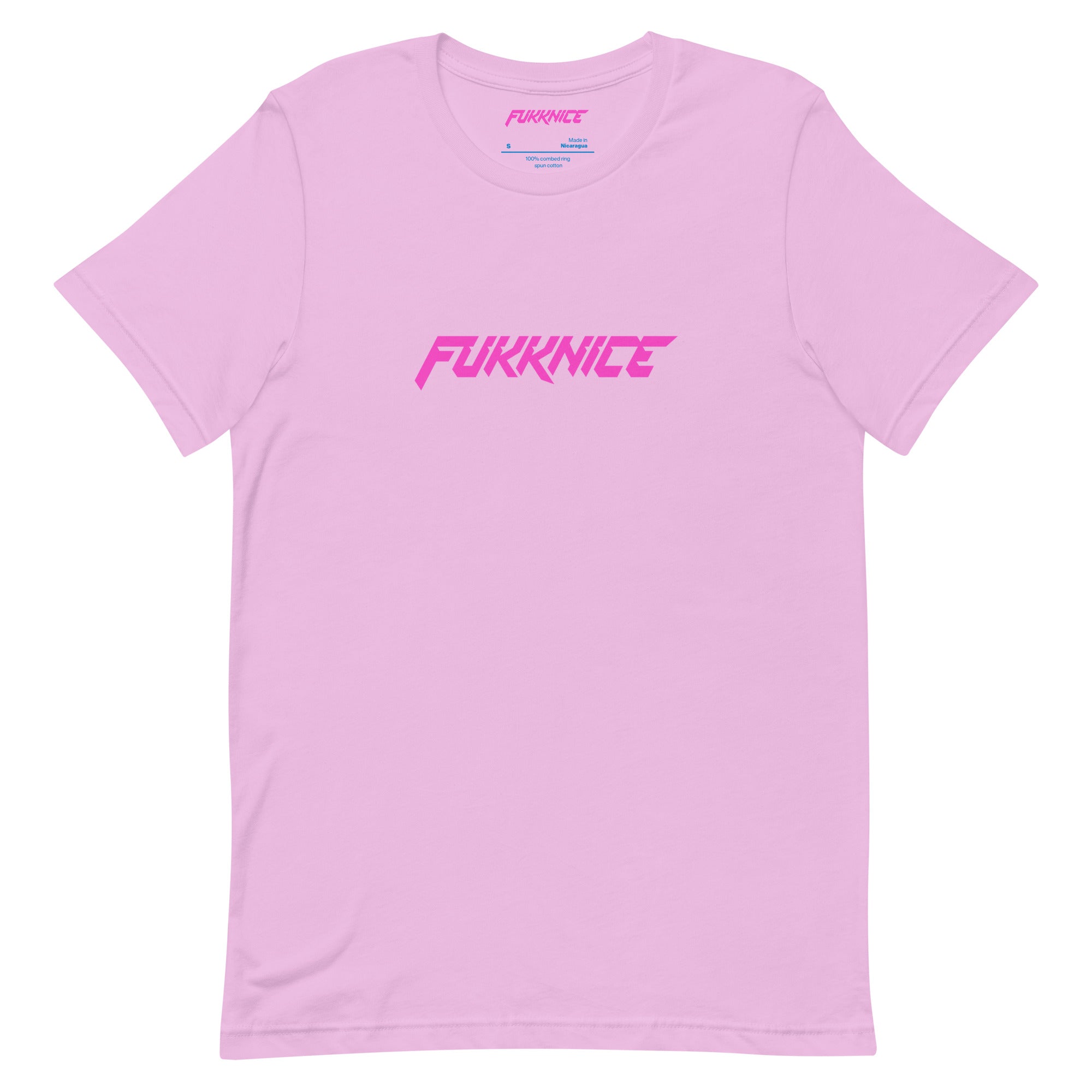 T-paita FUKKNICE -logo tekstillä | Vaaleanpunainen